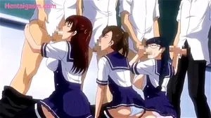 ［エロアニメ］何だこの学校は？教室でいきなりエッチが始まって結局は乱交になっちゃってるじゃないか…しかもJKのほうが積極的だし