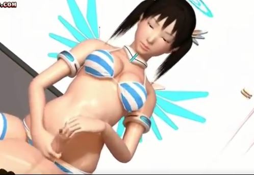 ［3Dエロアニメ］ポップな水着の天使ちゃんがエッチの相手をしてくれるなんて正に天国に登る気持ち良さなんだろうな